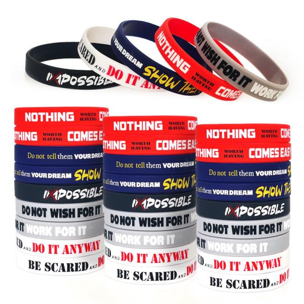 Des bracelets en silicone personnalisés pour les matchs de football et de basket-ball Longueur 20cm-25cm