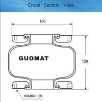 TORPRESS 110 6pcs XM8X1.25 soufflet d'air industriel simple