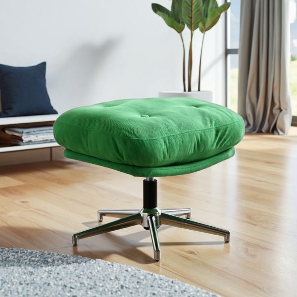 Simple Movable Swivel Square Sponge Ottoman Entryway Elevating Single Seater Footstool Shoe Changing Stool for Bedroom School