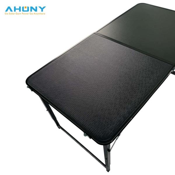 3 Heights Adjustable Height Camping Solar Table for Outdoor Camp Picnic Beach Backyard Tailgate Cooking