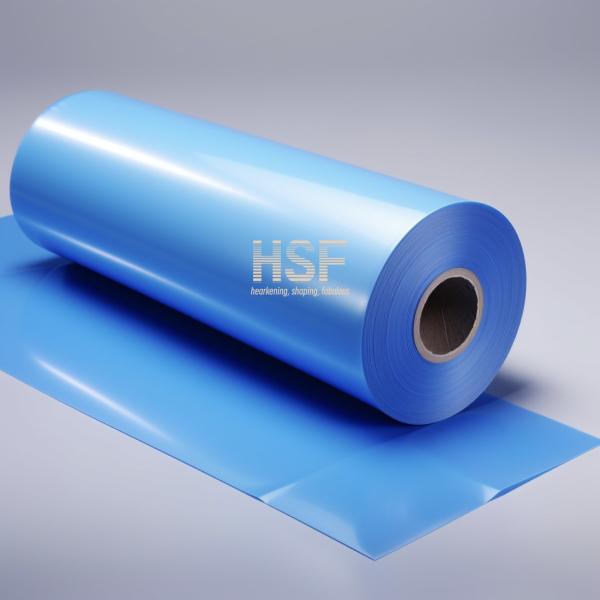 20um revêtu de film de libération de PET non silicone bleu transparent