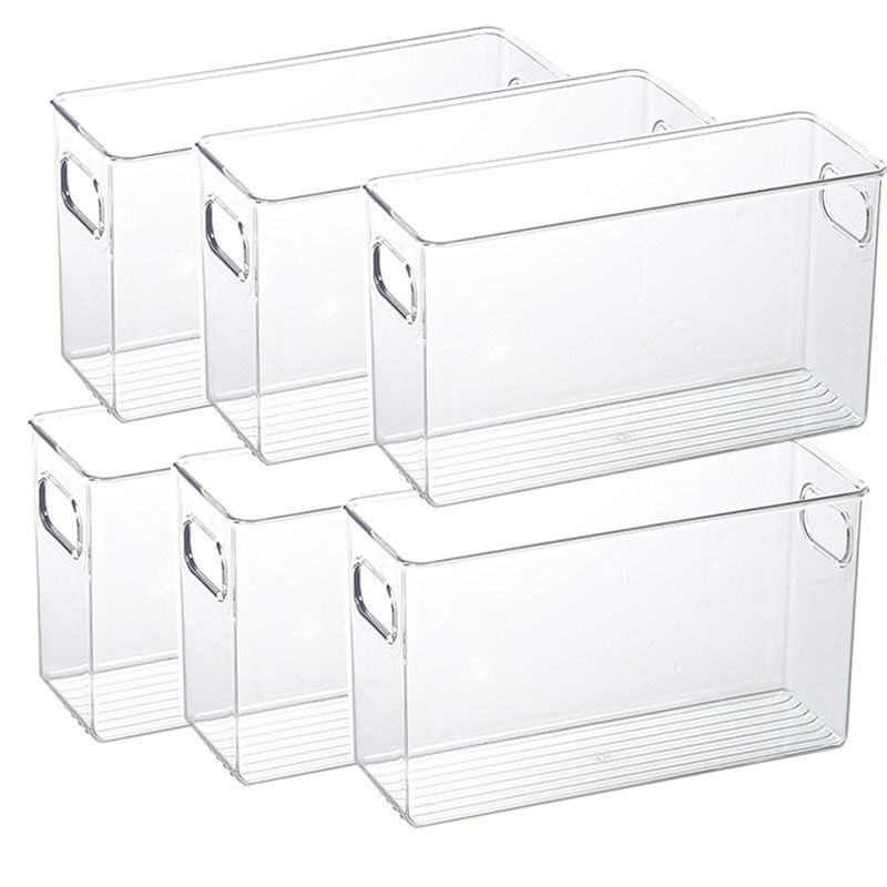 Modern Rectangle Refrigerator Storage Drawer Freezer Food Grade Transparent Storage Box