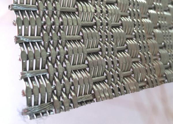 SGS SS316 Flexible Metal Mesh Fabric 1.7mm Rod
