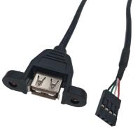 USB2.0 consejo principal 4pin 2.54m m Du Pont al cable femenino del soporte del panel del Usb Usb2.0