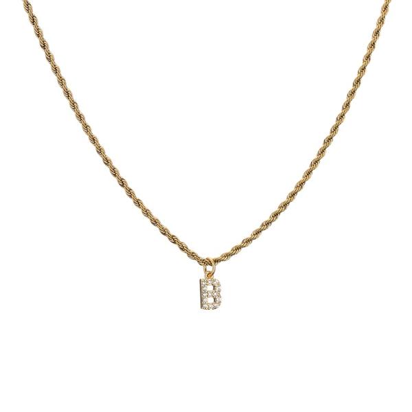 Anniversary 18k Gold Necklace Jewelry Custom Gold Initial Letter Necklace