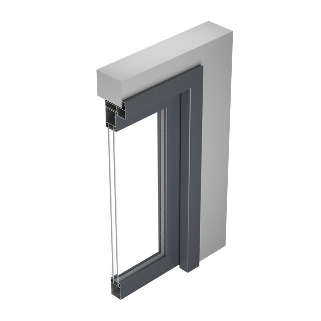 Heavy Duty Double Glass Front Aluminum Swing Door Sound Insulated