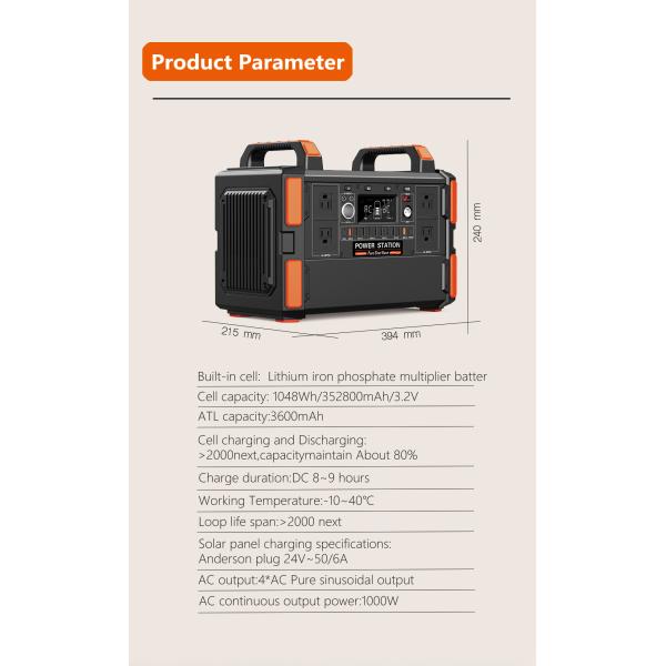 домочадца генераторов 230V 1000W генератор портативного солнечного фотовольтайческого солнечный