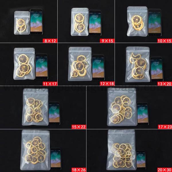 Zipper Transparent Plastic Retail Bag For Spice Packaging