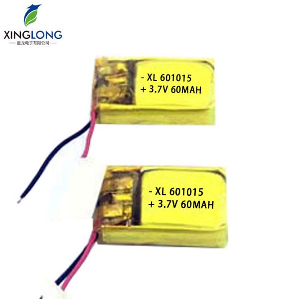 601015 3.7v 60mah Small Li-po Battery  for  Headset/smart Watch