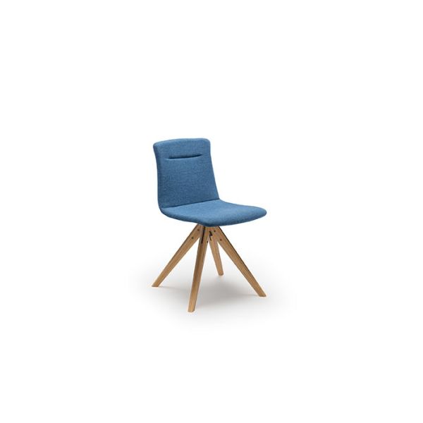Rotating Padded Meeting Room Chairs Solid Beech Wood Base For Dining And Cafe