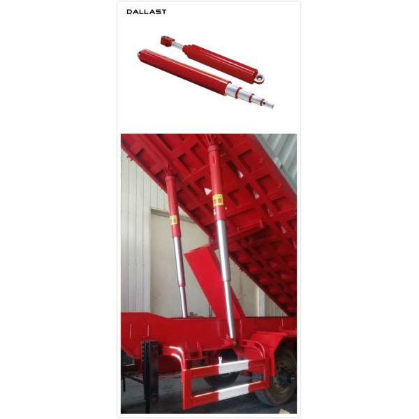 2 / Cilindro del aceite hidráulico de 3 etapas para el volquete agrícola del remolque del camión volquete