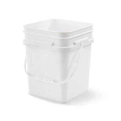 Leak Proof 20 Litre Square Plastic Buckets For Indoor And Outdoor Use Square Storage Buckets