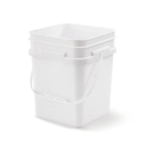 Leak Proof 20 Litre Square Plastic Buckets For Indoor And Outdoor Use Square Storage Buckets