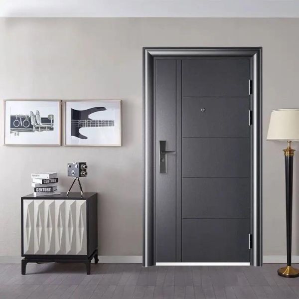 Anti-Theft Customizable Steel Door Sleek Modern for Residential Front Entry