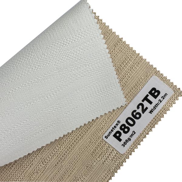 White Beige 100% Polyester Roller Blind Fabrics For Windows 355g