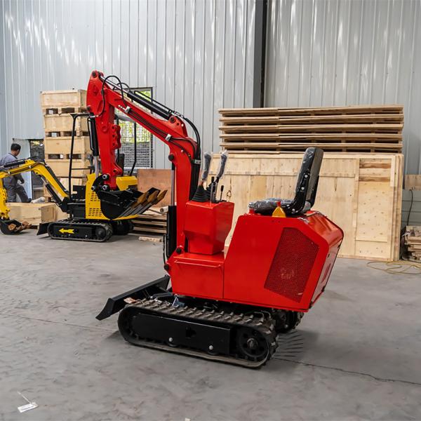 Hydraulic Transmission Red Micro 1 Ton Mini Excavator For Farm