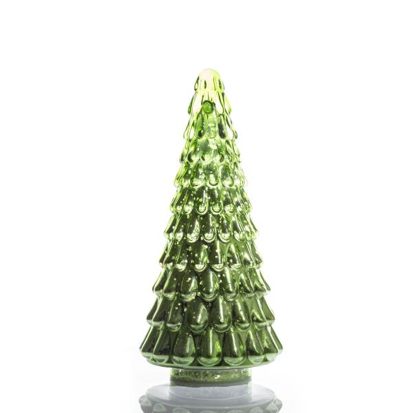 Christmas Tree Shape Decoration Battery Operated Glass Led Christmas Tree Lighting