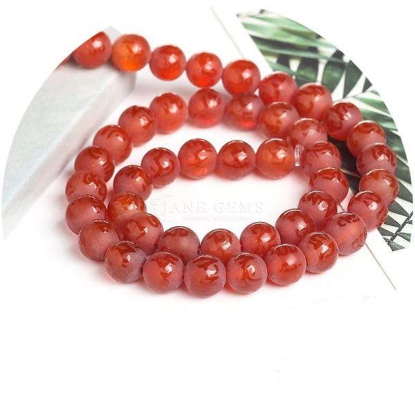 Matt Agate Six-Word Mantra Loose Beads Diy Jewelry Accessories Buddhist Beads Bracelet Beads Engraved Agate
