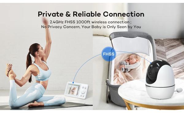 3.2 Inch No WiFi Baby Monitor with Night Vision and Two-Way Audio