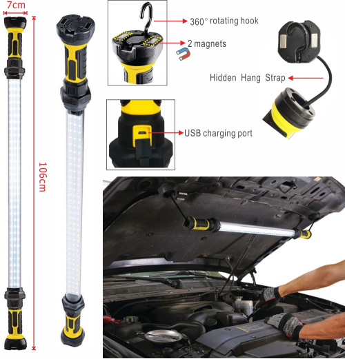 Rechargeable Magnetic LED Inspection Light 1000lm for Emergency Maintenance