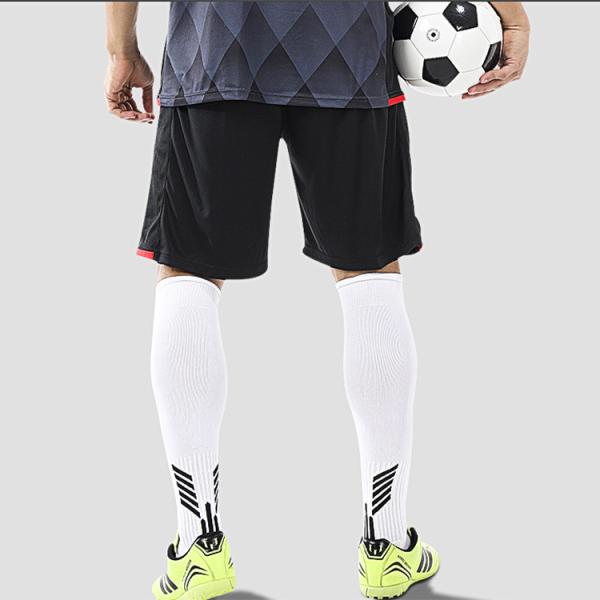 Solid Polyamide Elastane Fabric Soft Anti Slip Soccer Sport Football Grip Long Socks