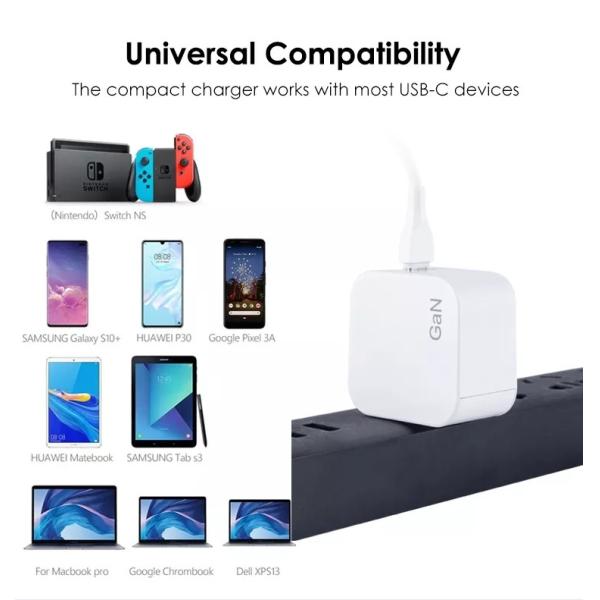 45W PPS 30W GaN USB C Wall Charger For IPhone 12 13 Pro Max MacBook Air
