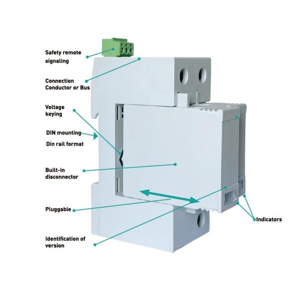 Предохранение от молнии spd защитного приспособления пульсации Arrester пульсации класса 2 BR-20 3P трехфазное