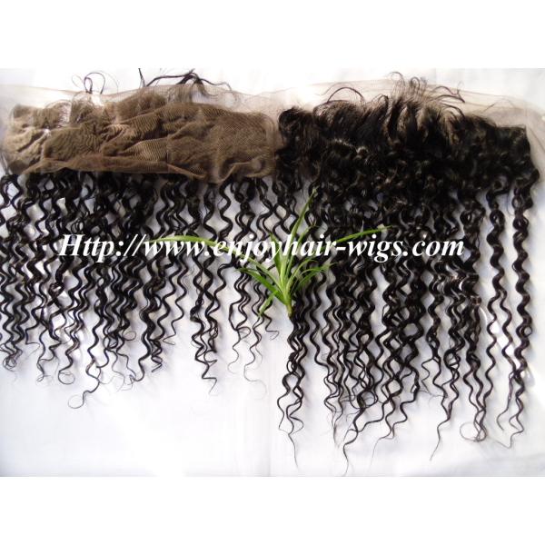 Peruvian virgin remy hair lace frontal 13''x4'' ,natural color deep wave 10''-24''length