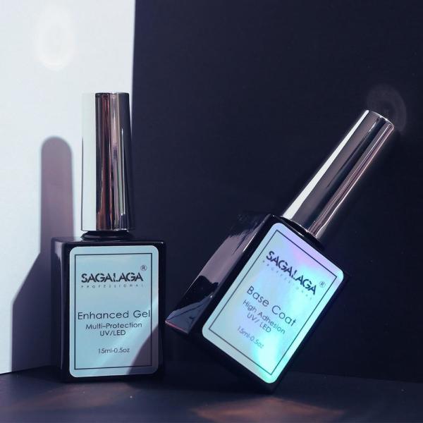 Nail Art Products 15ml Square Bottle Rubber Base Coat with Strong Adhesive and LED Lamp 30s Cure Time at Affordable