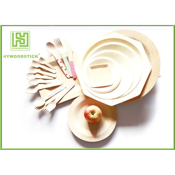Wear Resistant Disposable Wooden Plates Bulk Disposable Wedding Dinnerware