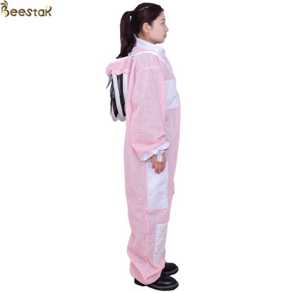 Hooded Breathable and Pink Beekeeping Protective Clothing With High Quality Zipper