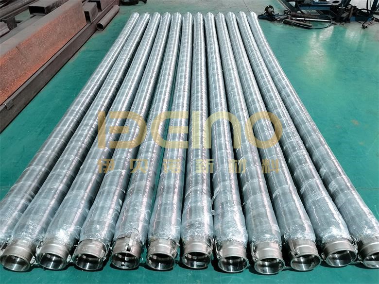 Hollow Cylindrical Ceramic Lined Rubber Hose Wear Resistant  Ceramic Hoses Bends
