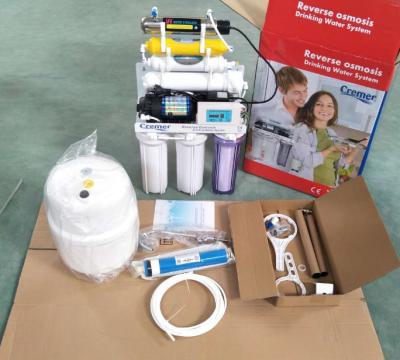 Household Reverse Osmosis Water Filtration System 7 Stages With UV Lamp 50GPD Capaicty