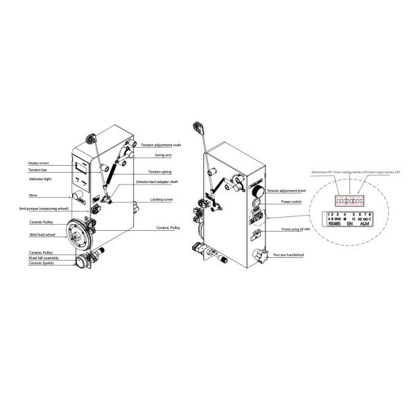Верхушка в реальном времени связи сети ДИСПЛЕЯ RS485 НАПРЯЖЕНИЯ tensioner SF800-CL 800gf сервопривода/установка нижнего предела
