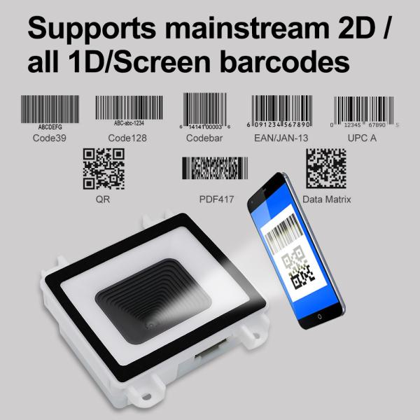 QR Code Scanner with USB RS232 TTL Wiegand Interface for Access Control Vending Kiosk Machines Embedded Reader
