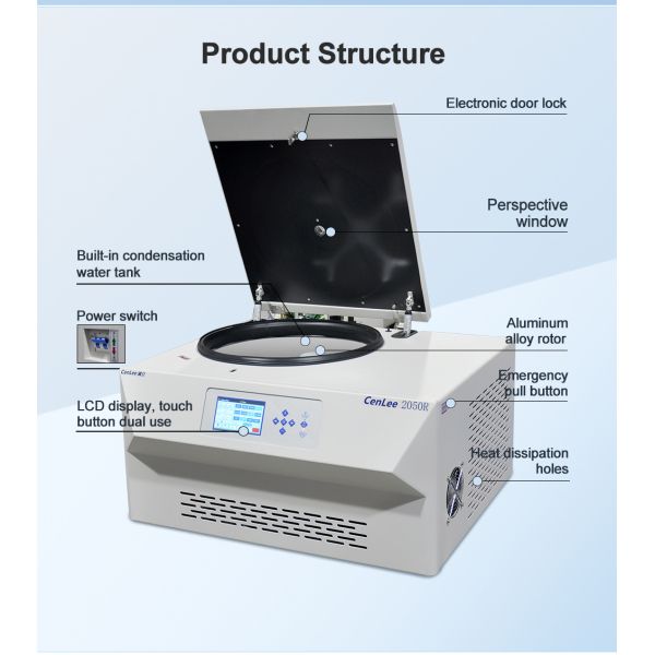 CenLee 2050R High Speed Lab Refrigerated Centrifuge for Research,Hospital,PharmaLab,Clinical,Biotech Use,PCR, , Biochemistry