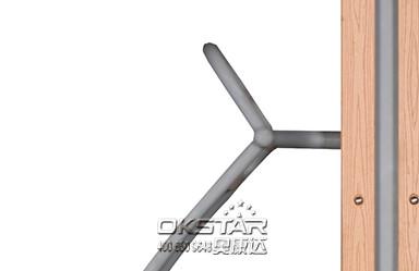 outdoor wooden fitness equipment back stretcher
