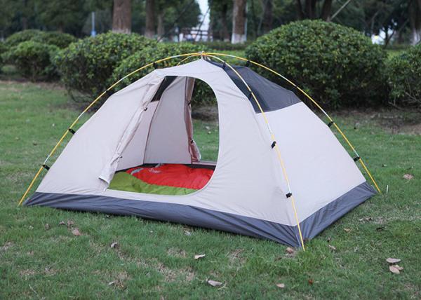 210*140*115CM 2-Person Waterproof PU Coated Trekking Tent for Outdoor Enthusiasts