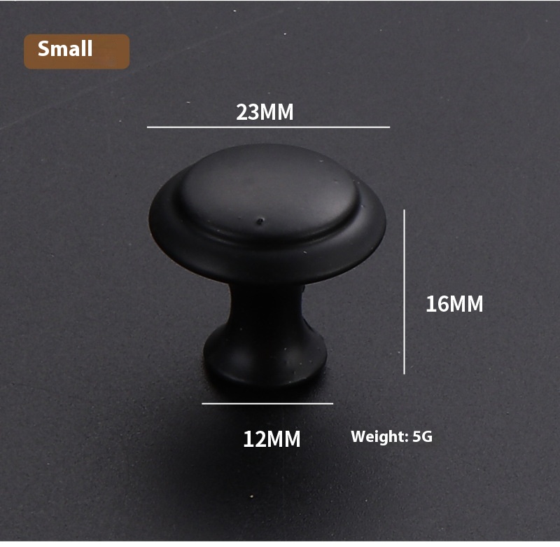 Single Hole Stainless Steel Mushroom Knob in Gold Silver Black-for Cabinets Door Shoe Drawer & Bedroom Bathroom Use