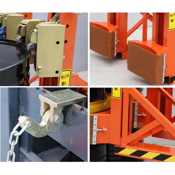 Forklift Attachment Oil Drum Clamp Heavy Duty Forklift Drum Grab OEM