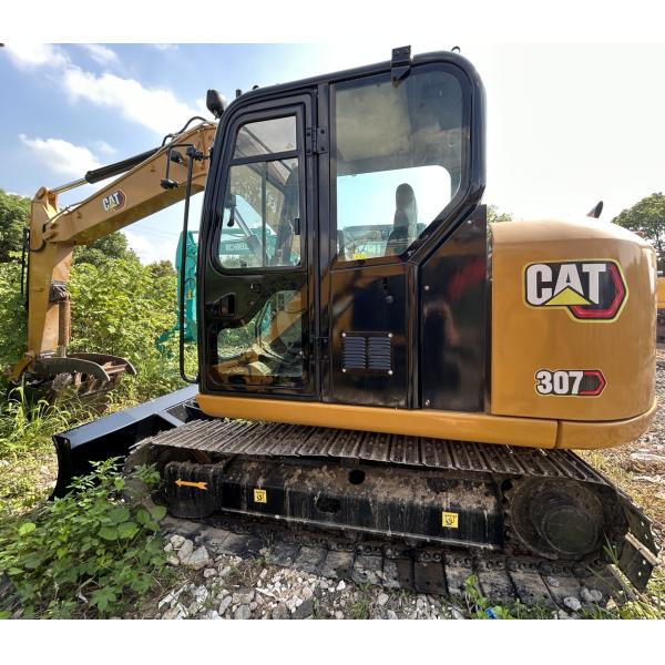 CAT307E Использованный мини-экскаватор Caterpillar с 0,33м3 ведровым ведро 7203kg