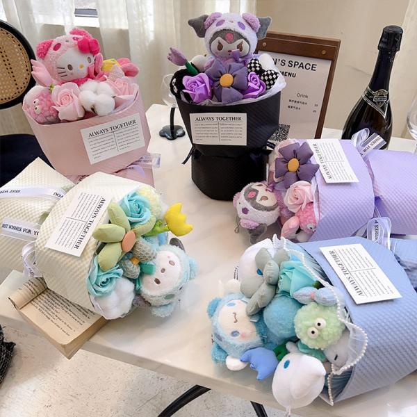 Valentine's Day Gifts Creative Plush Doll Flower Bouquets Finished Dolls Muse Flower Bouquets Mother's Day International Women's Day