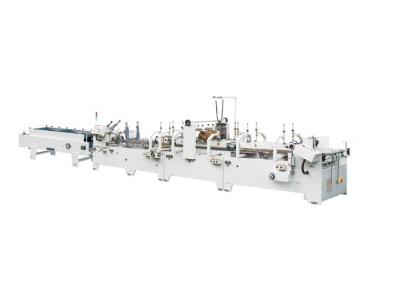 Servo Motor Control Carton Folding Gluing Machine , Automatic Folder Gluer Stitcher