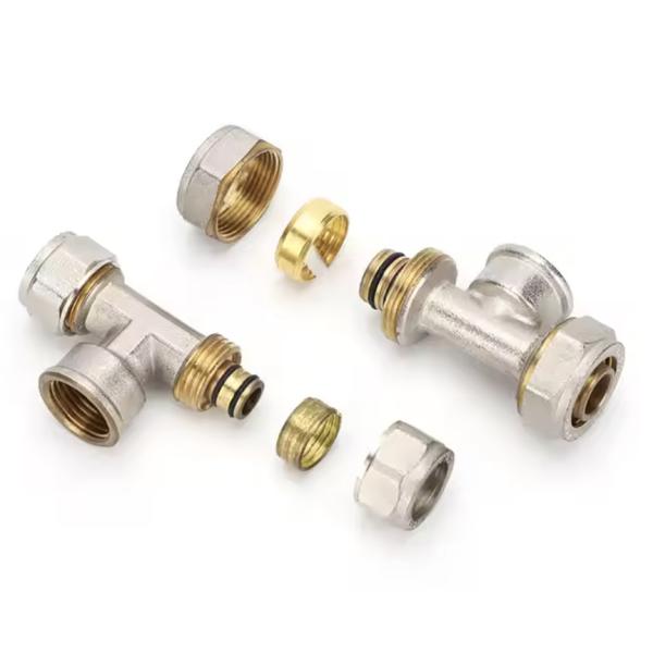 1Mpa Water Media Brass Elbow Fittings Female Connection PEX Fittings 1/2 3/4 1 Inch Female Thread Tee PEX Compression