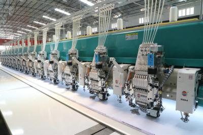 Flat Chenille Commercial Multi Head Embroidery Machine 6 Needles 43 Heads