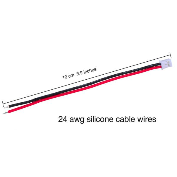 Ph2.0 Micro 2 Pin 24AWG Silicone Cable Male Female 100mm 150mm