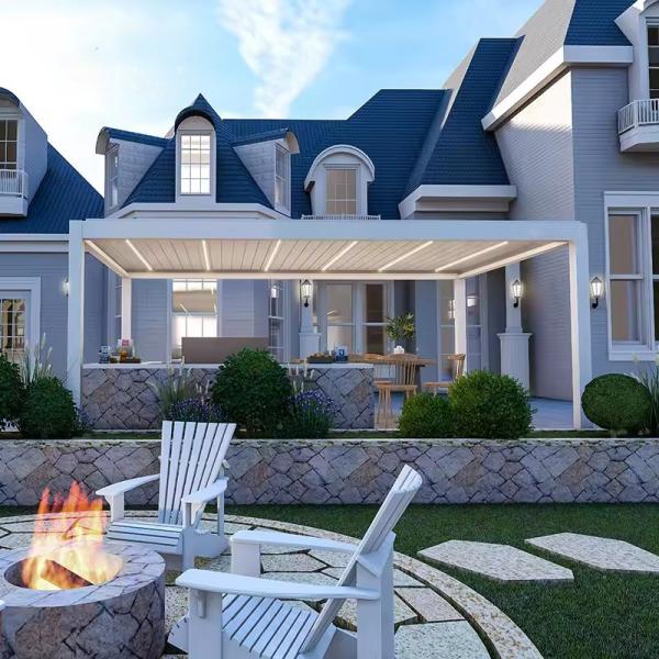 Bioclimate 3x4 3x3 Louvered Roof Garden Aluminium Pergola For Privacy