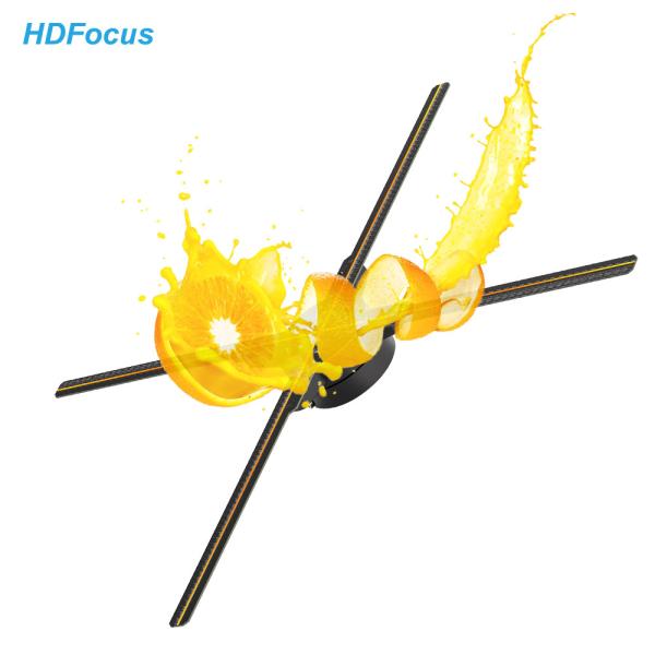 HDFocus 65cm HD Holographic Display 224 Spinning 3D Projector LED Advertising Hologram Fan Marketing
