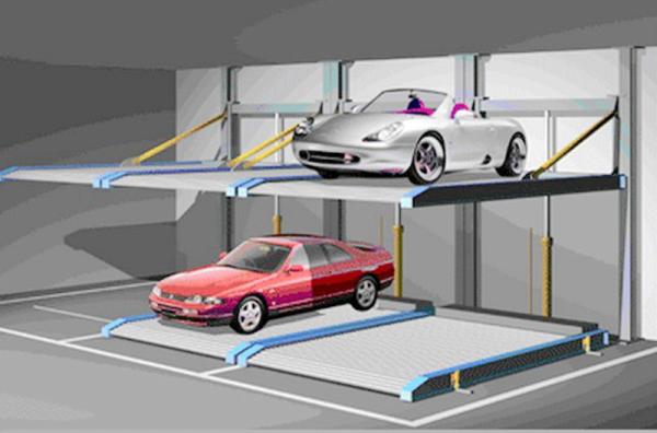 Back Cantilever Puzzle Parking System Double Deck 2 Level Parking Lifts