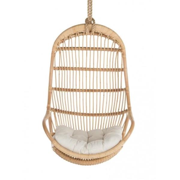 360mm Height 200mm Width Rattan Hanging Egg Chair , Egg Doll Chair steel frame